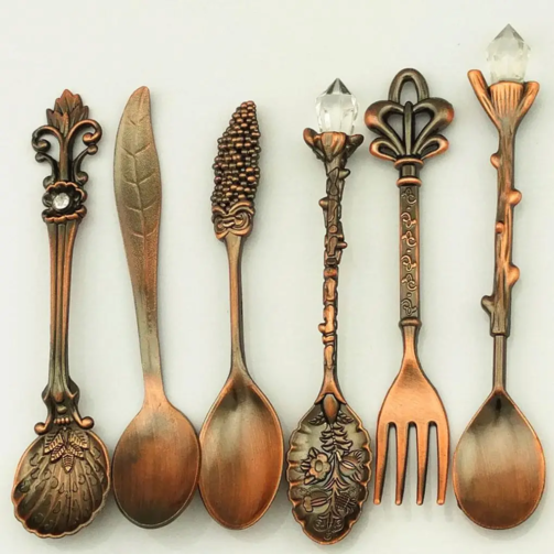 2020-6pcs-Bronze-Carved-Eco-Friendly-Small-Tea-Coffee-Spoons-Food-Fork-Mixing-Scoop.jpg_